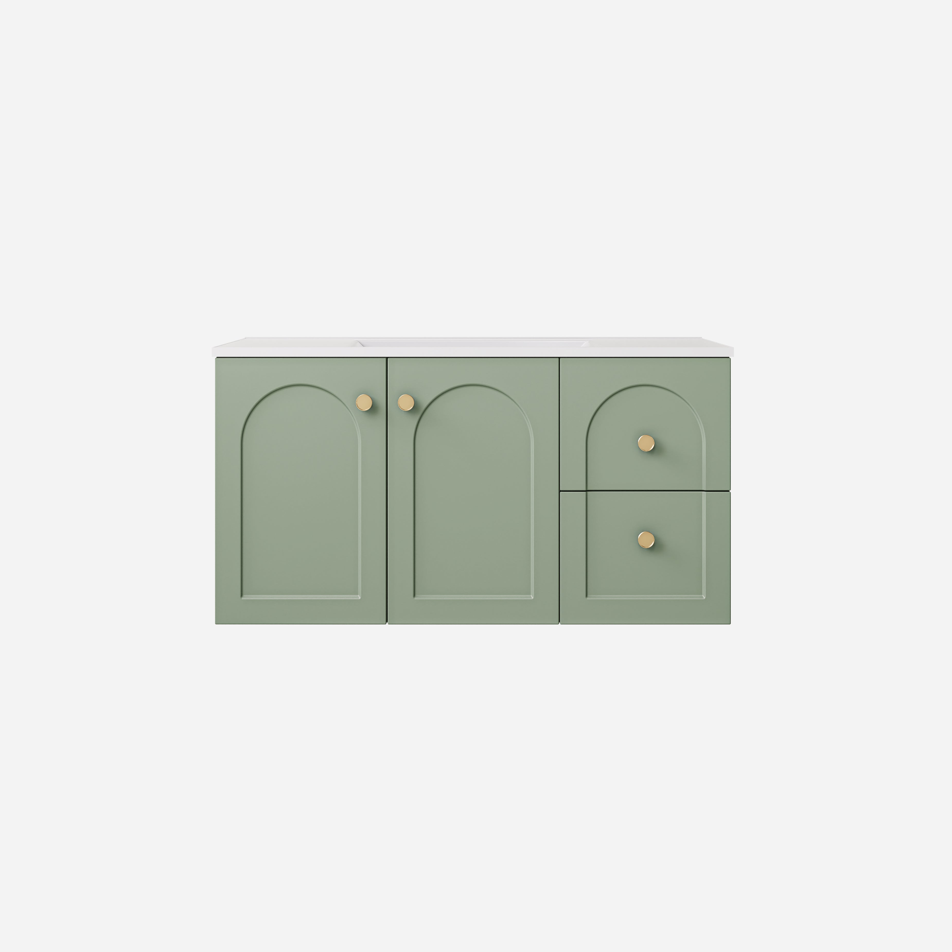 Chester Federation Wall Hung PVC Cabinet Olive Green