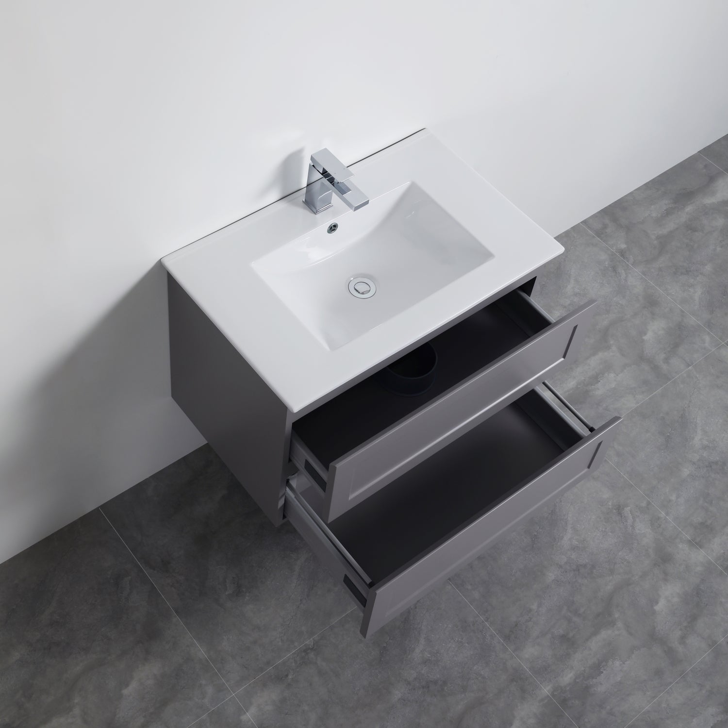 Fremantal PVC Waterproof  Wall Hung Bathroom Vanity  Matte Grey