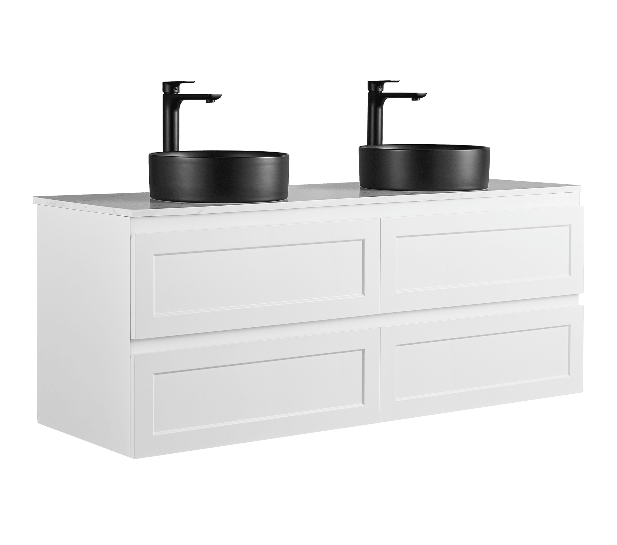 Fremantal PVC Waterproof  Wall Hung Bathroom Vanity  Matte White