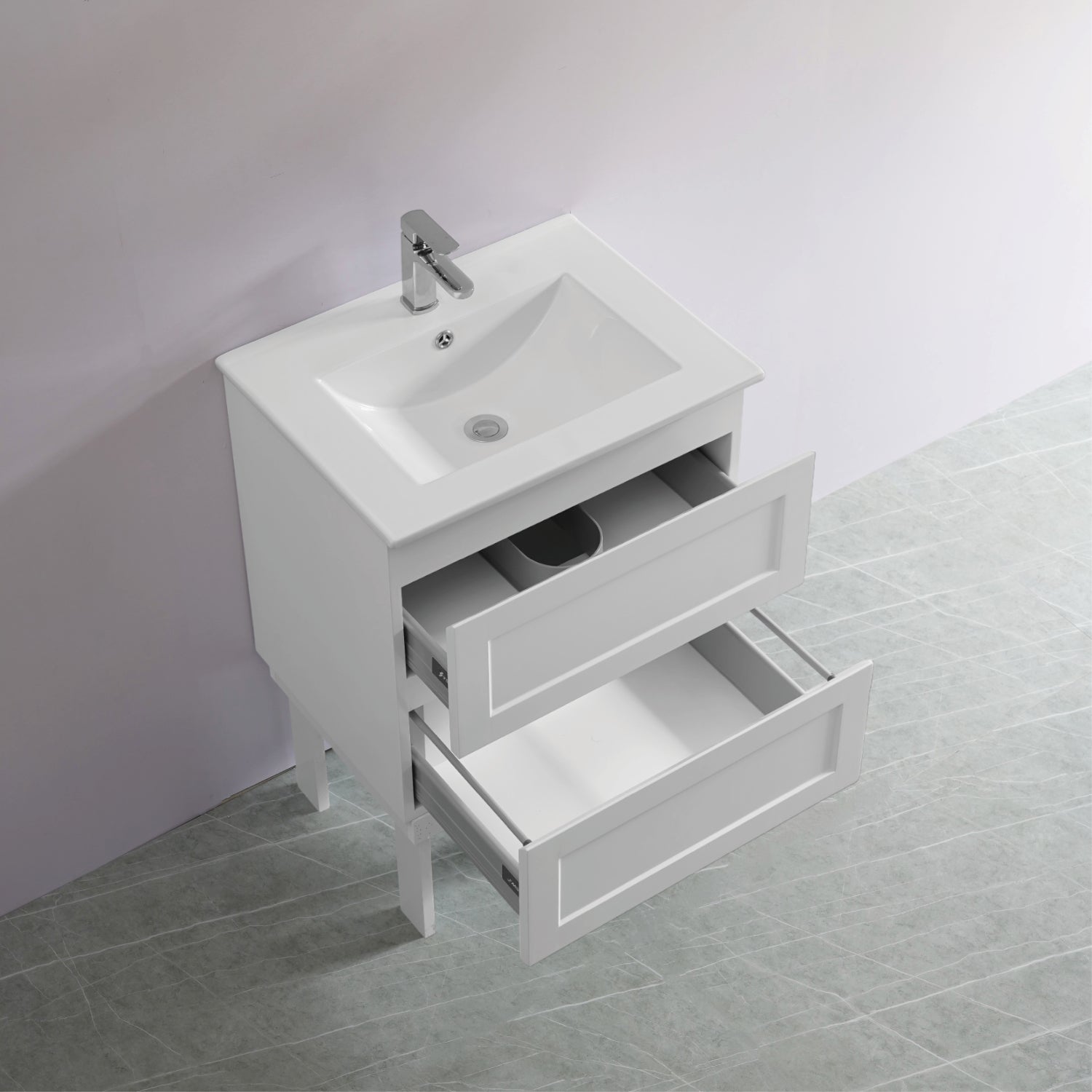 Fremantal PVC Waterproof  Wall Hung Bathroom Vanity  Matte White