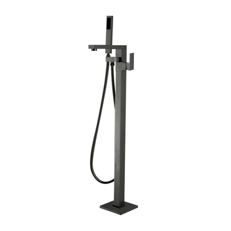 Square Free Standing Bath Mixer with Hand Shower