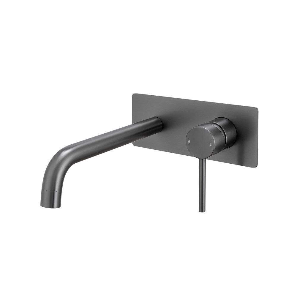 Lucid Pin Series Round Wall Basin/Bath Mixer Spout Set