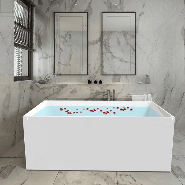ORTA 1300mm Multi-Fix Freestanding Gloss White Bathtub - Living and Bathroom