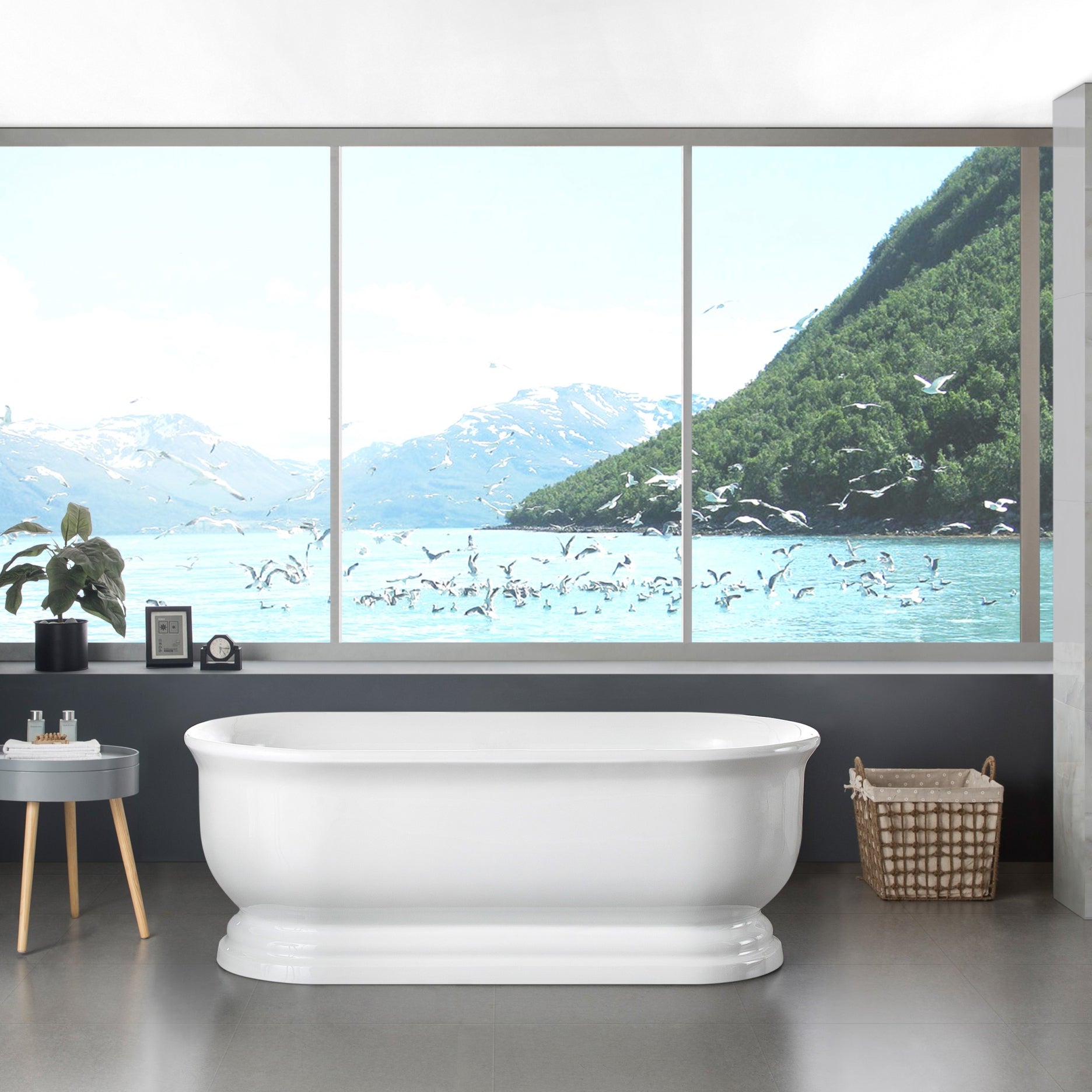 Frenmantle 1700mm Freestanding Bathtub Matt White