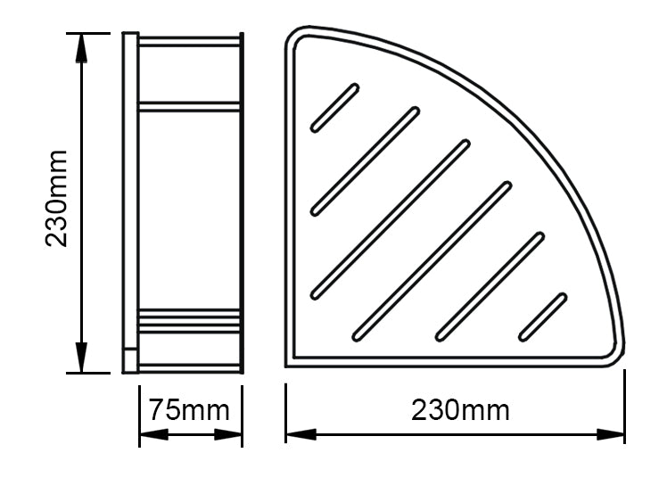 IVANO - Chrome Stainless Steel Shelf