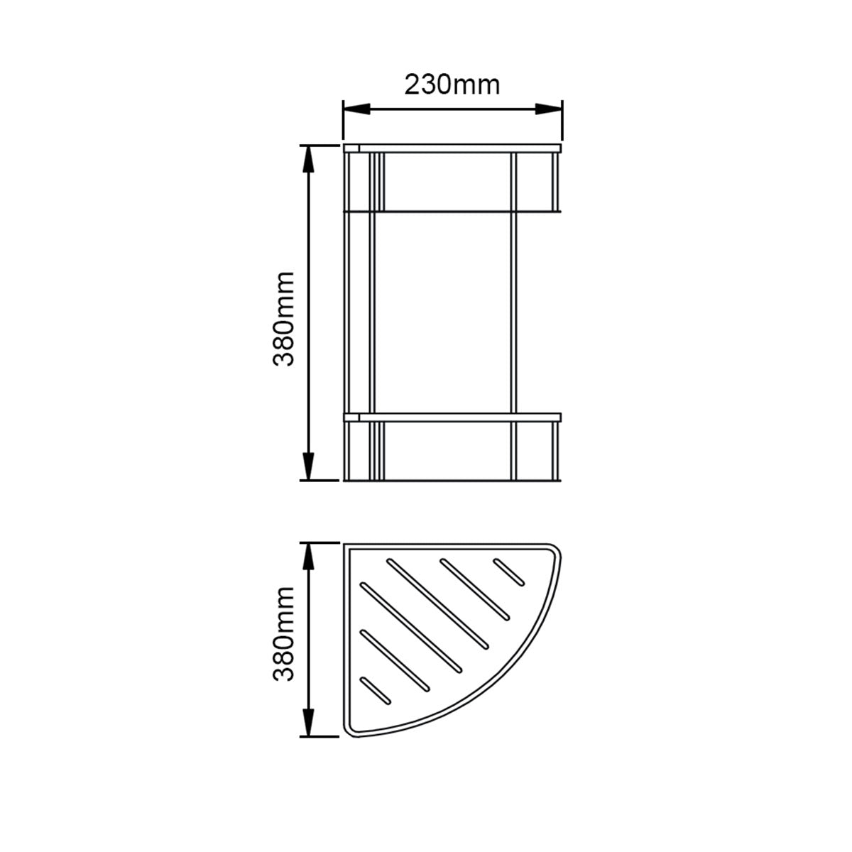 IVANO - Chrome Stainless Steel Shelf