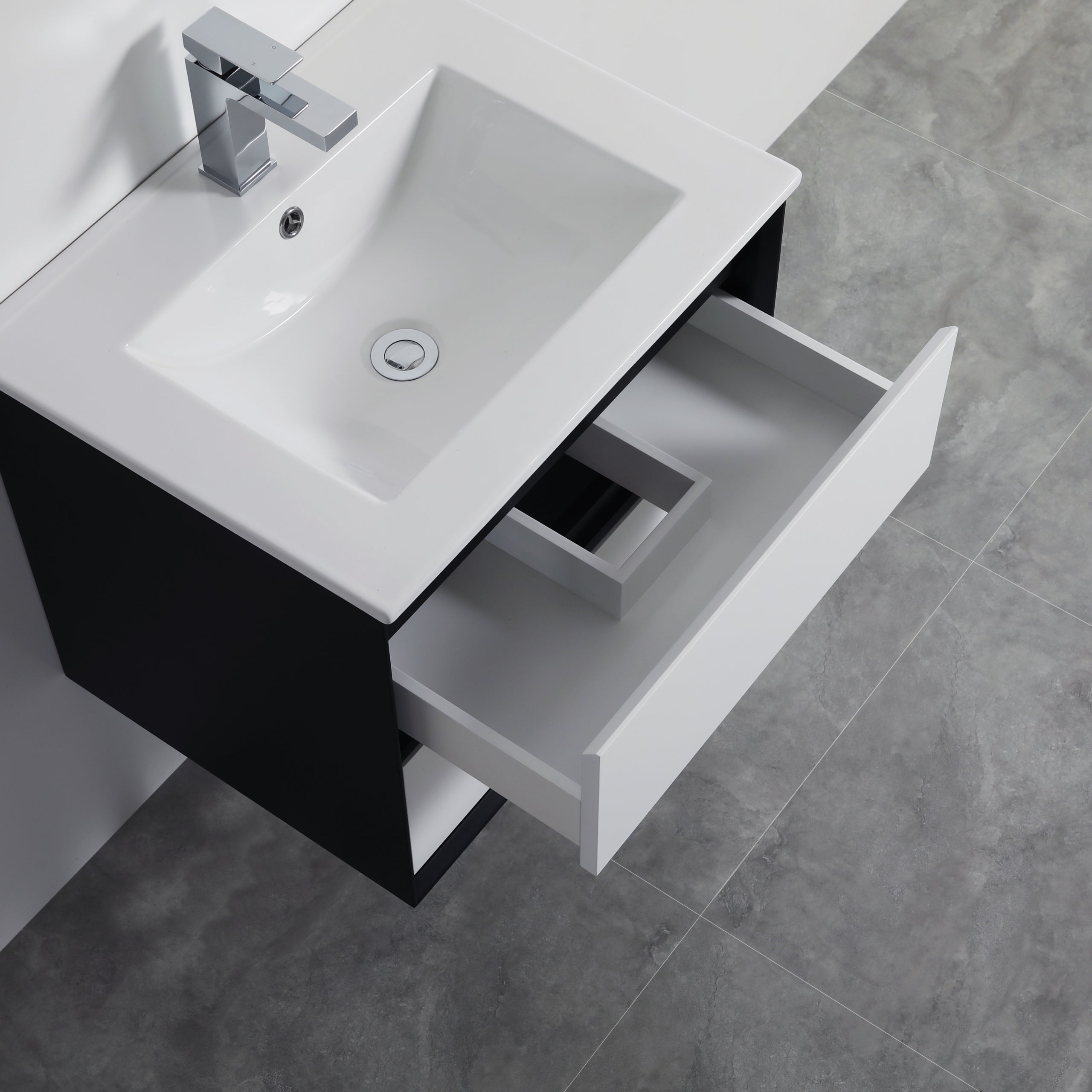 Petra PVC Wall Hung Bathroom Vanity White