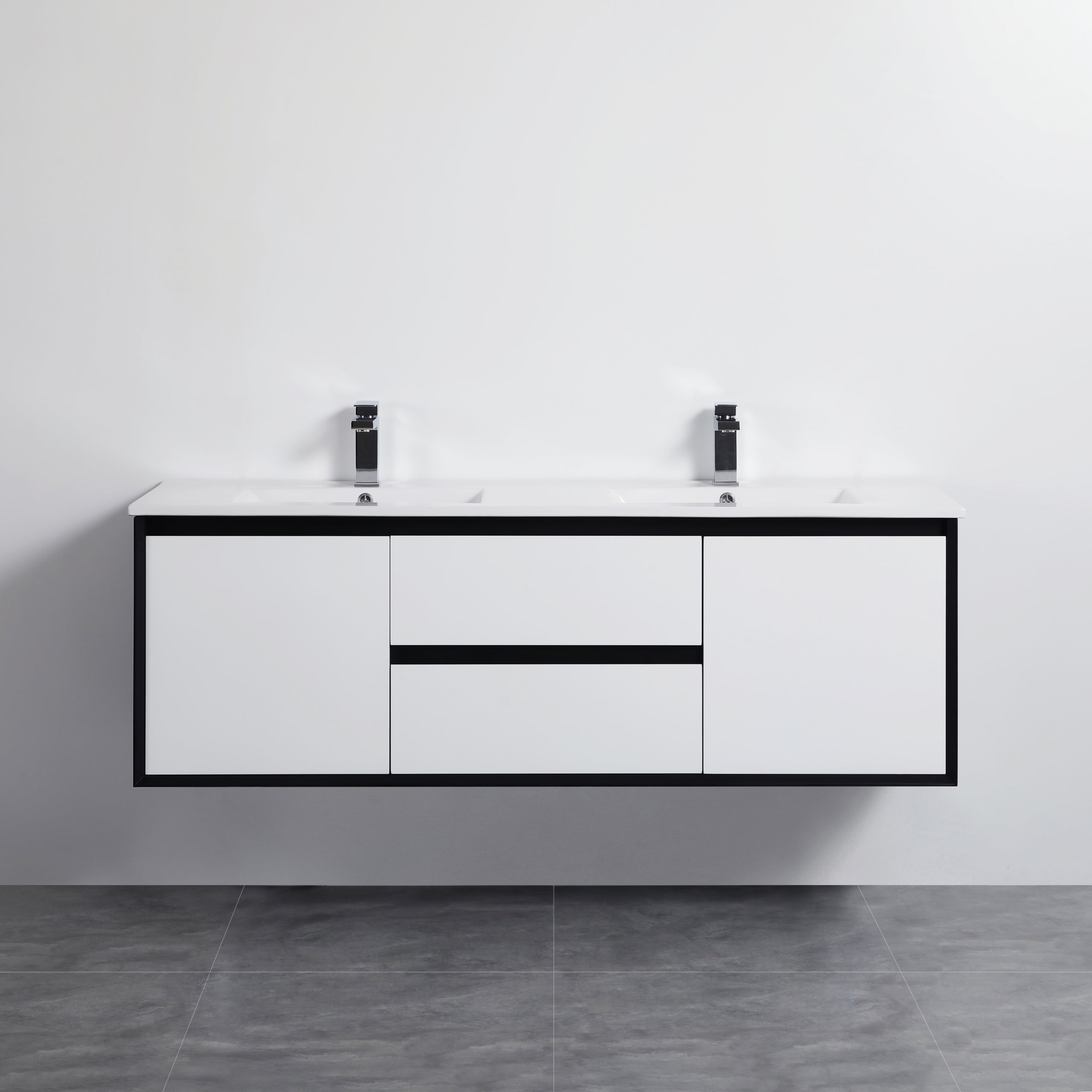 Petra PVC Wall Hung Bathroom Vanity White