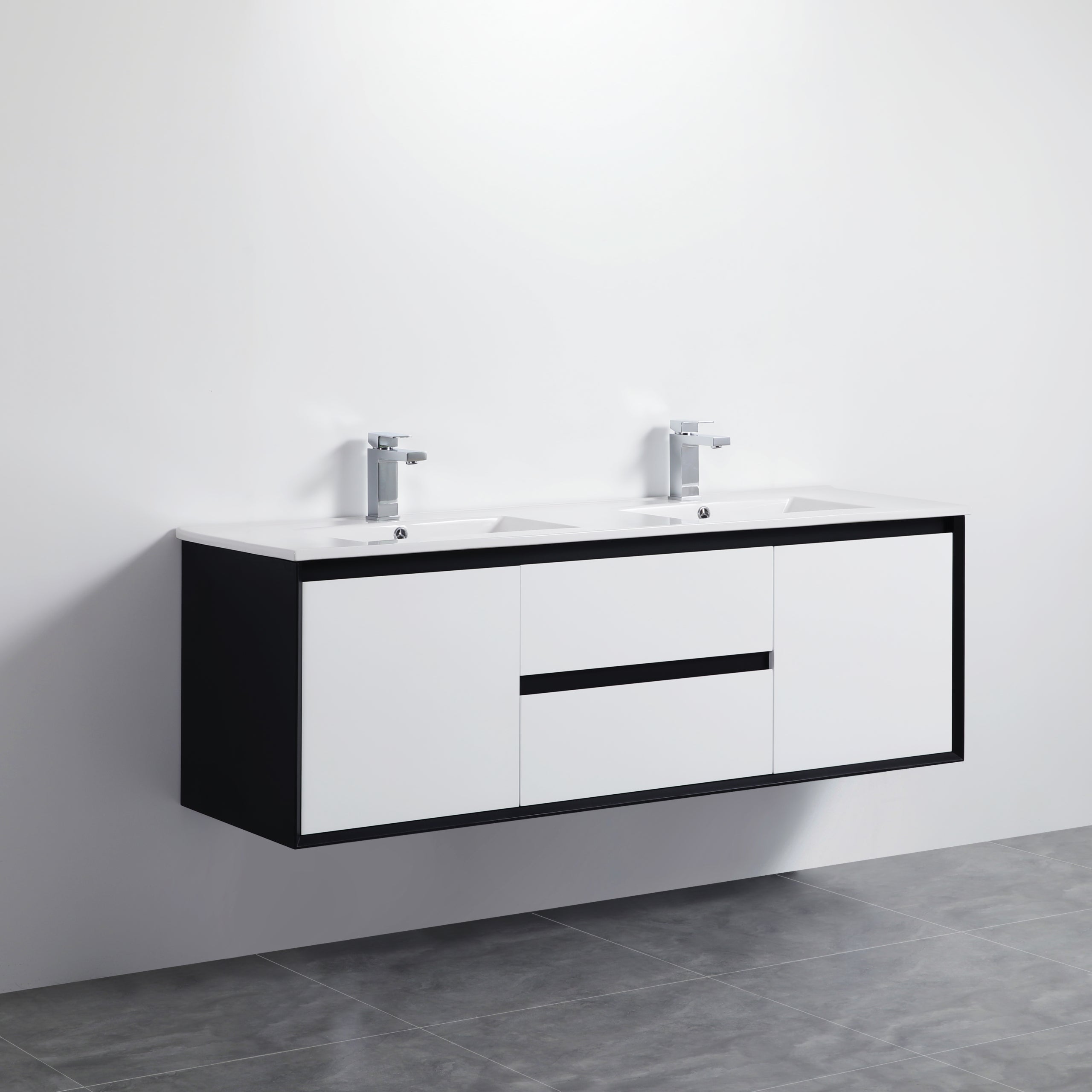 Petra PVC Wall Hung Bathroom Vanity White