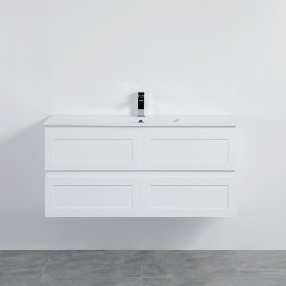 Fremantal PVC Waterproof  Wall Hung Bathroom Vanity  Matte White