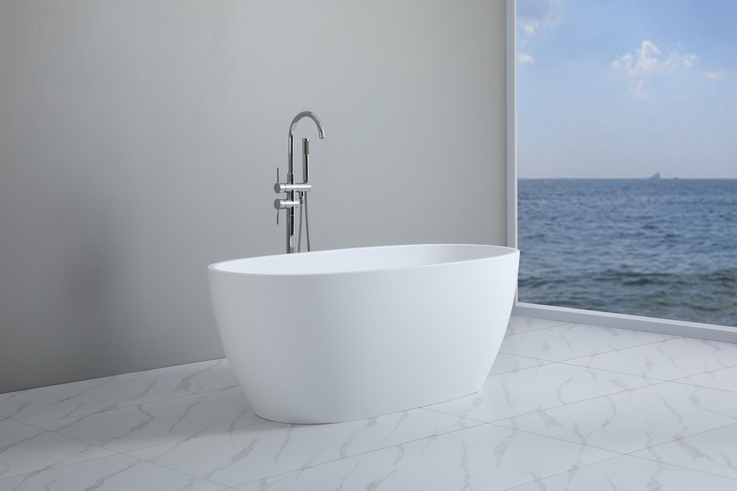 Stella Freestanding Bathtub Matt White (Available in 1500mm and 1700mm)