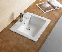 Crete Insert Basin Tap Hole 530*460*180 Gloss white