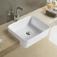 Kliff Semi Ress Basin Tap Hole 480*377*135 Gloss white