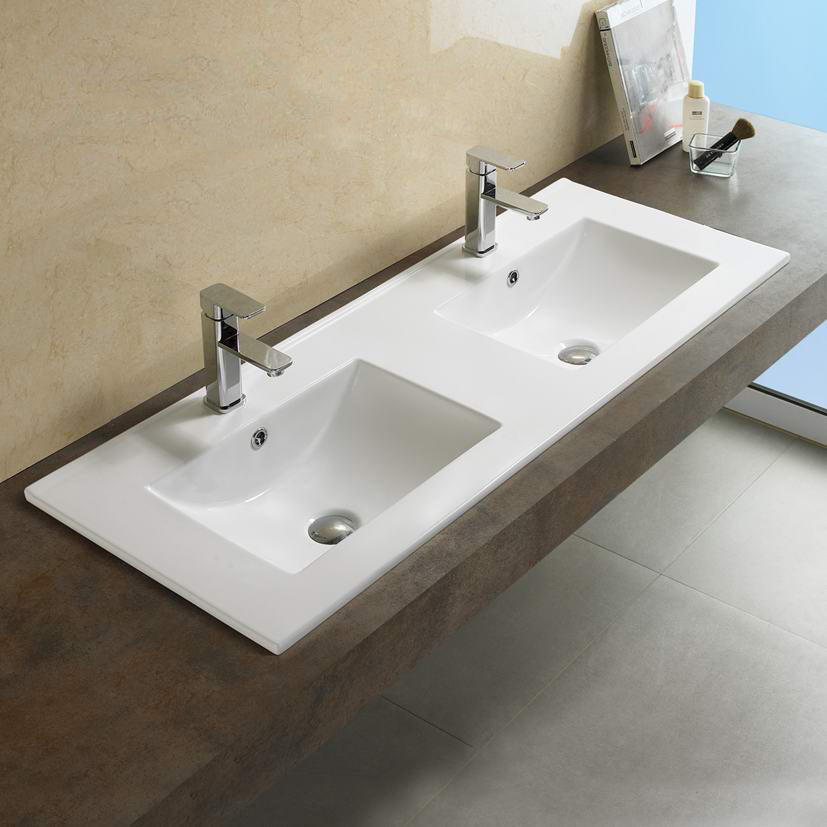 Standard Ceramic Counter Top Basin Gloss white