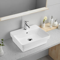 Kliff Insert Basin Tap Hole 495*400*150 Gloss white
