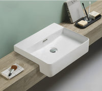 Kliff Semi Ress Basin NoTap Hole 502*420*125 Gloss white