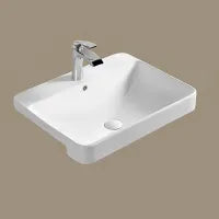 Kliff  Semi Ress Basin Tap Hole 585*460*170 Gloss white