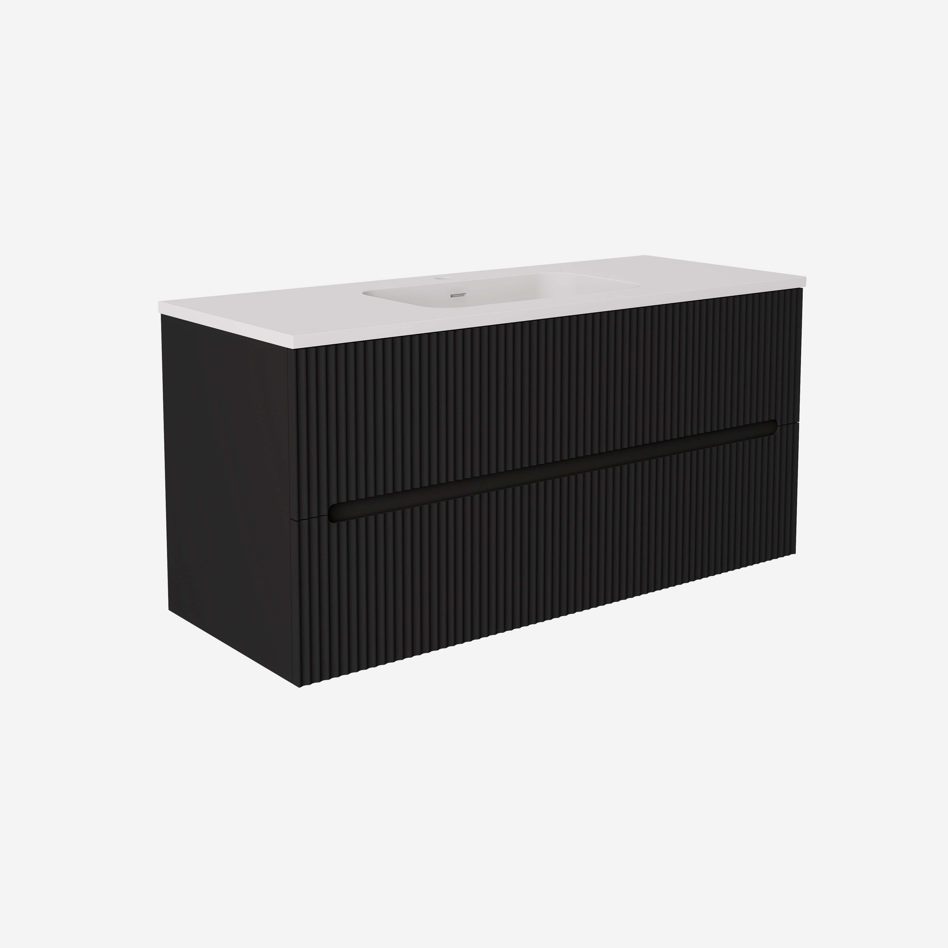 Cabarita Morden Wall Hung PVC Cabinet Matte Black