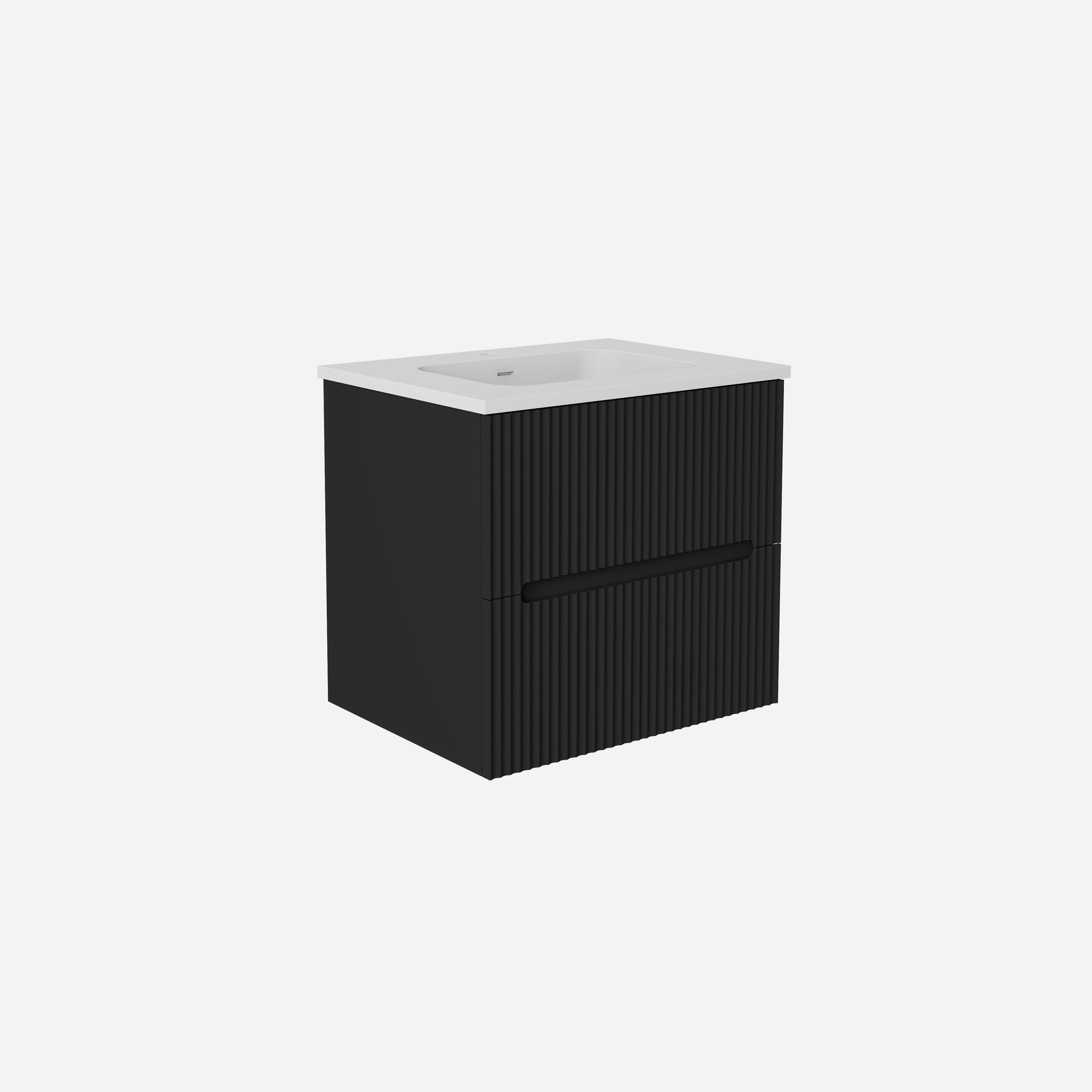 Cabarita Morden Wall Hung PVC Cabinet Matte Black