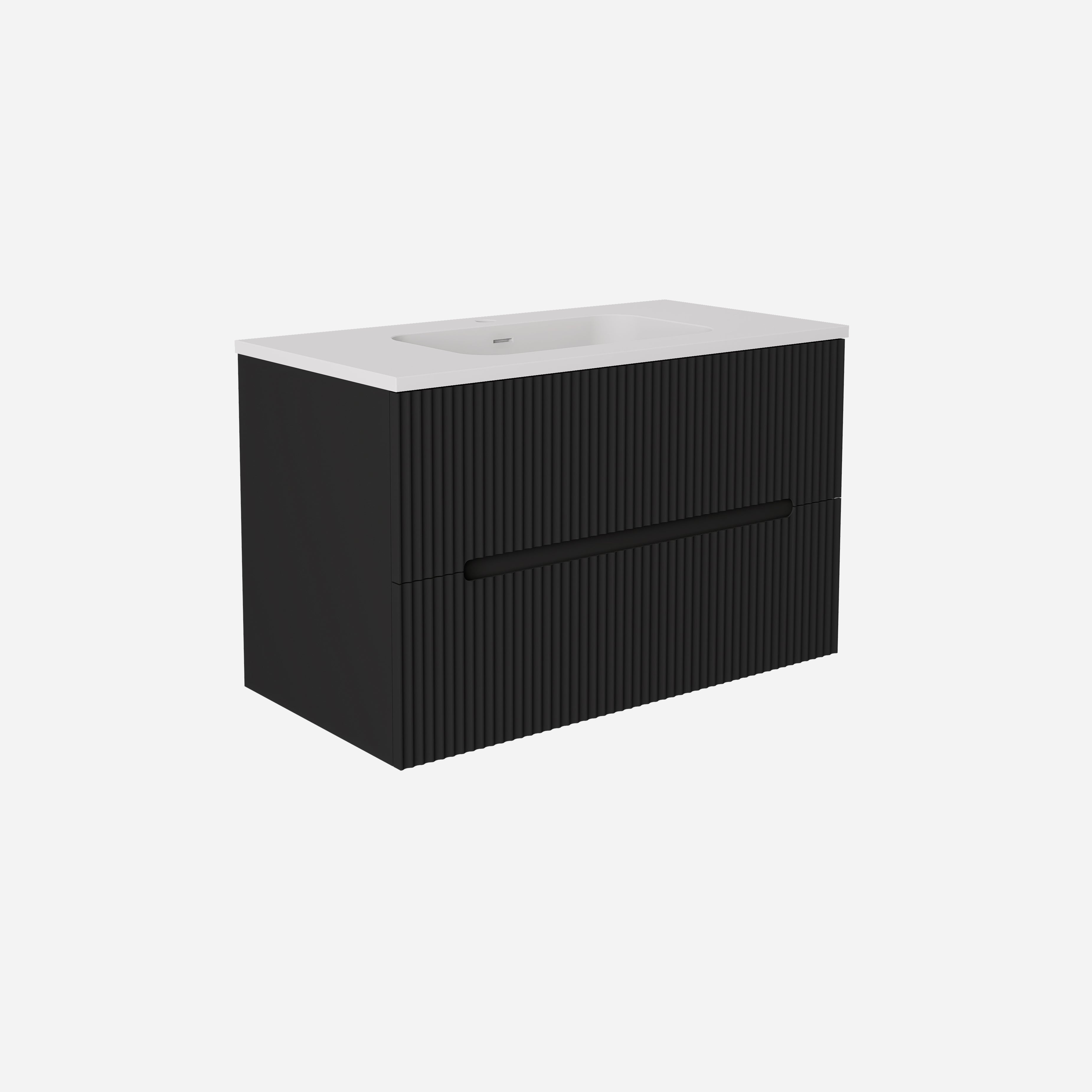 Cabarita Morden Wall Hung PVC Cabinet Matte Black