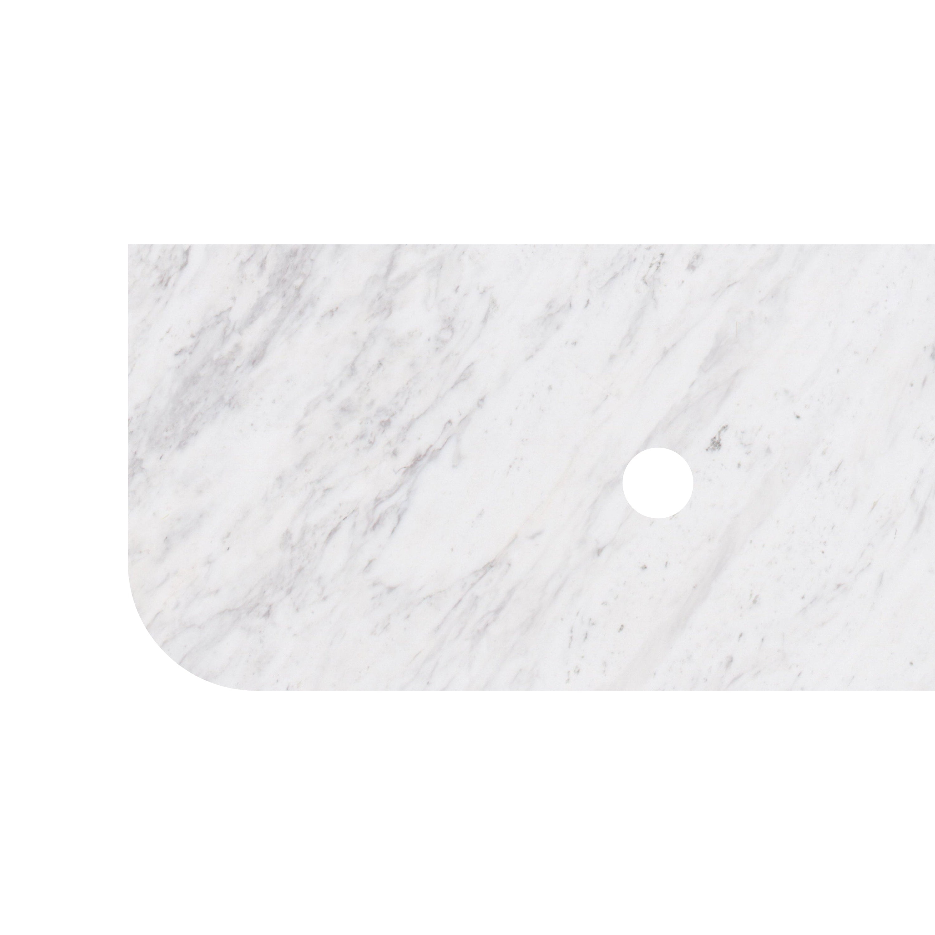 Carrara Curve White Marble Stone Top