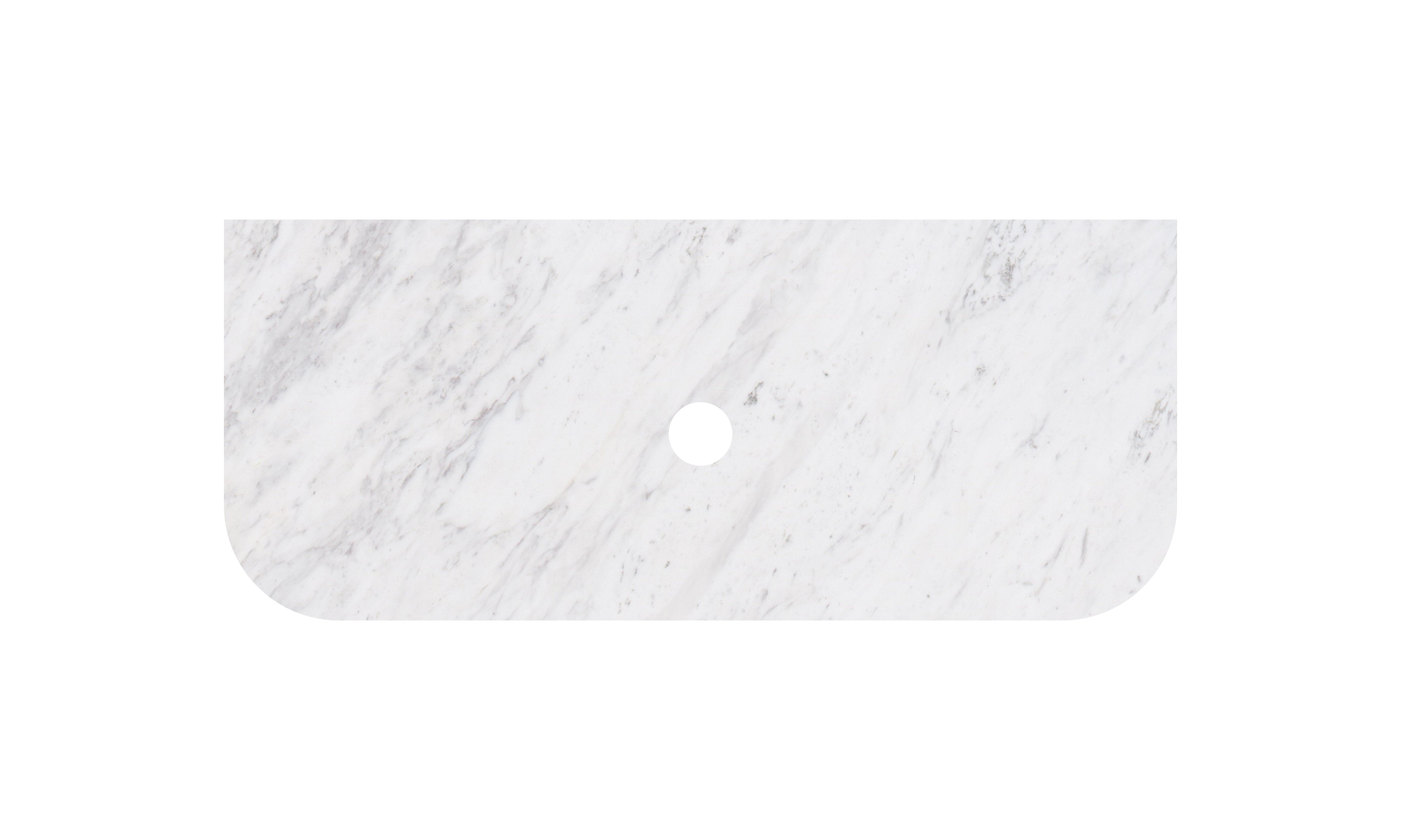 Carrara Curve White Marble Stone Top
