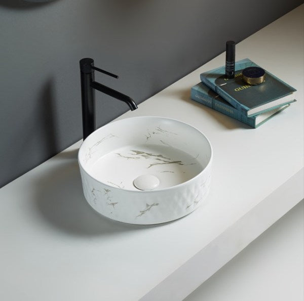 Ollia Above Counter Basin 360*360*120 Matte Carrara White