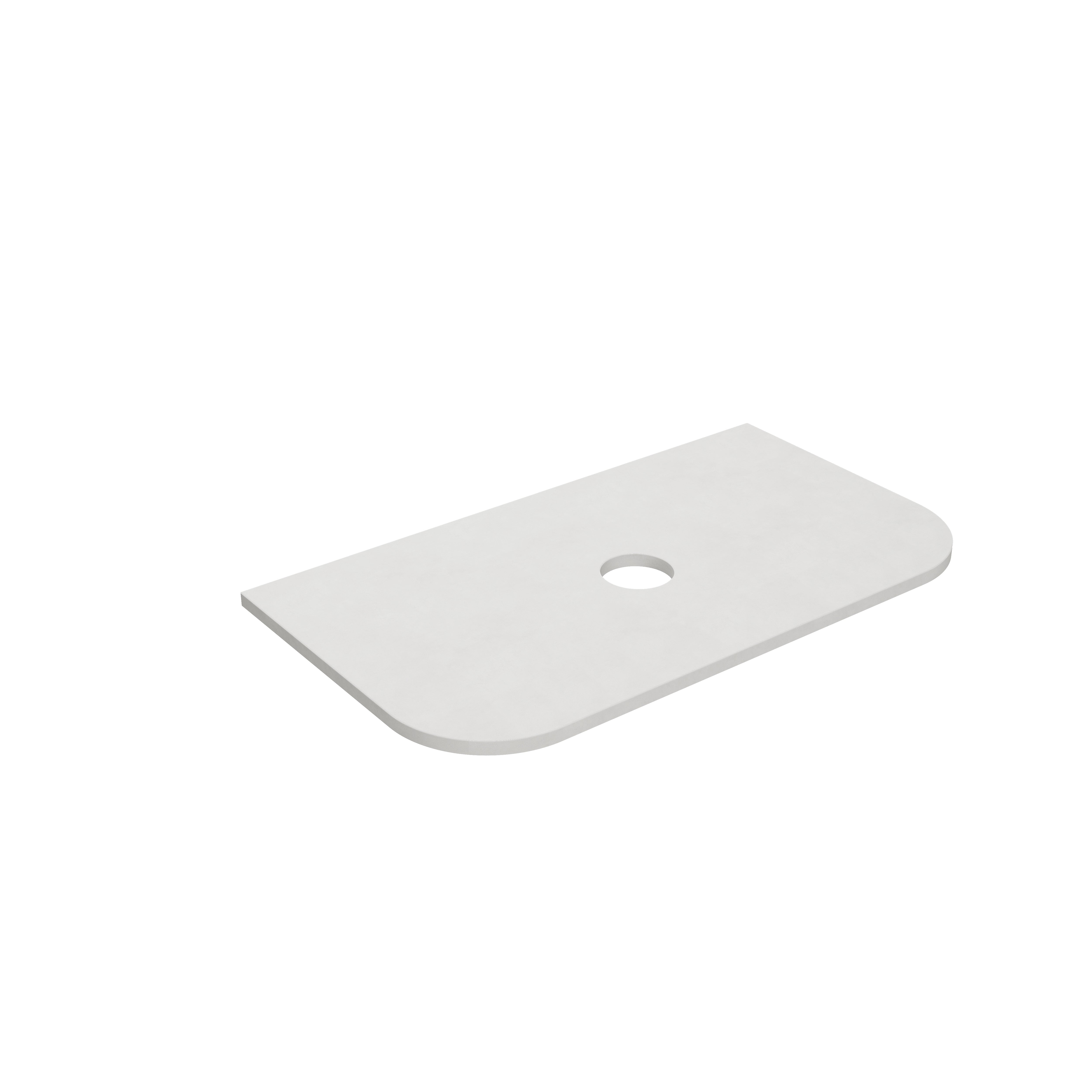Blanco White Curve Zero Silica Engineer Stone Top