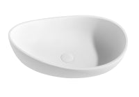 Waverton solid surface stone Above Counter Basin 600*370*190mm Matt White