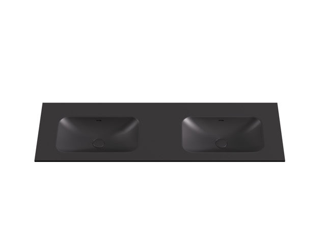 Solid Surface Stone with integrated Basin Matte Black