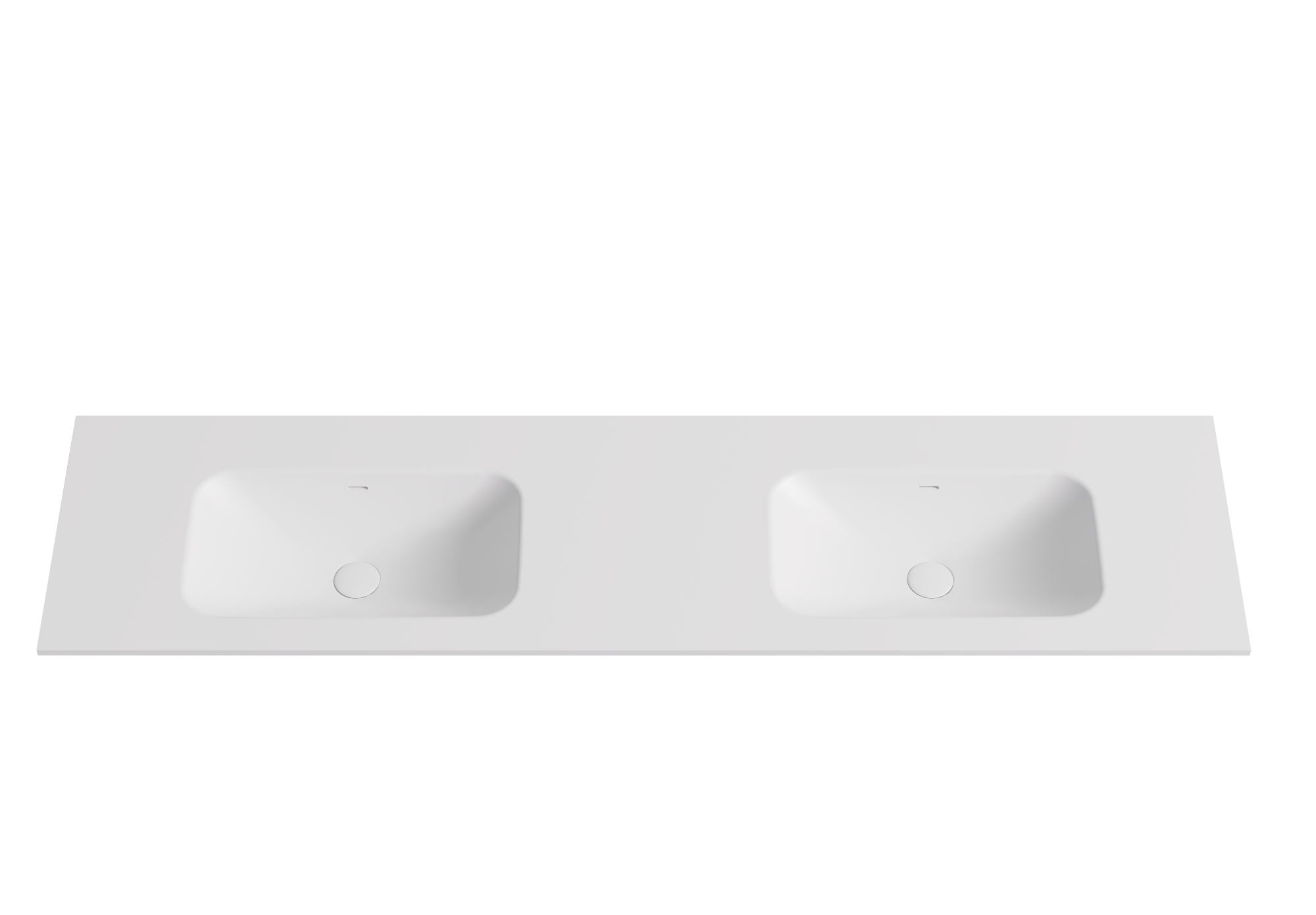 Solid Surface Stone with integrated Basin Matte White