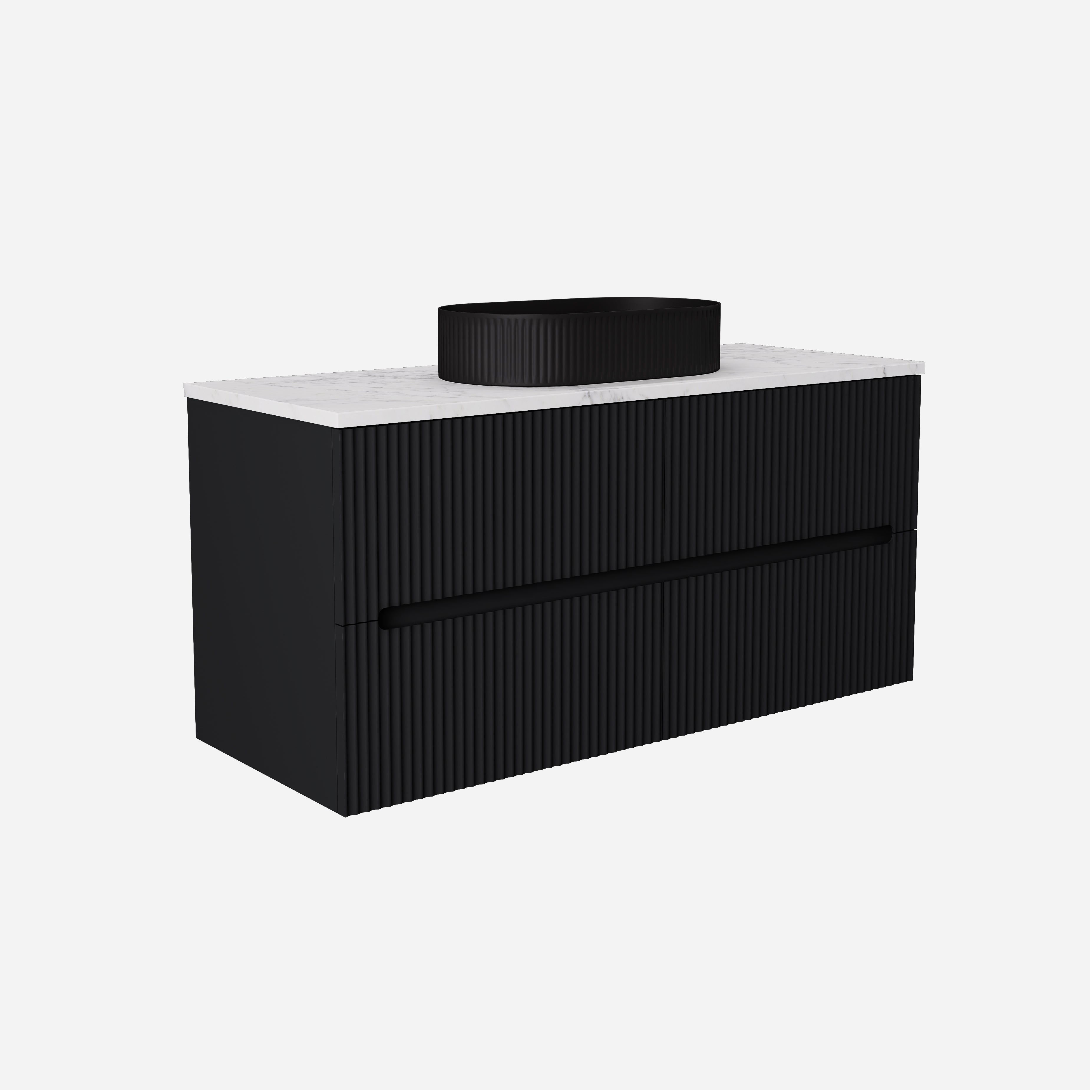 Cabarita Morden Wall Hung PVC Cabinet Matte Black