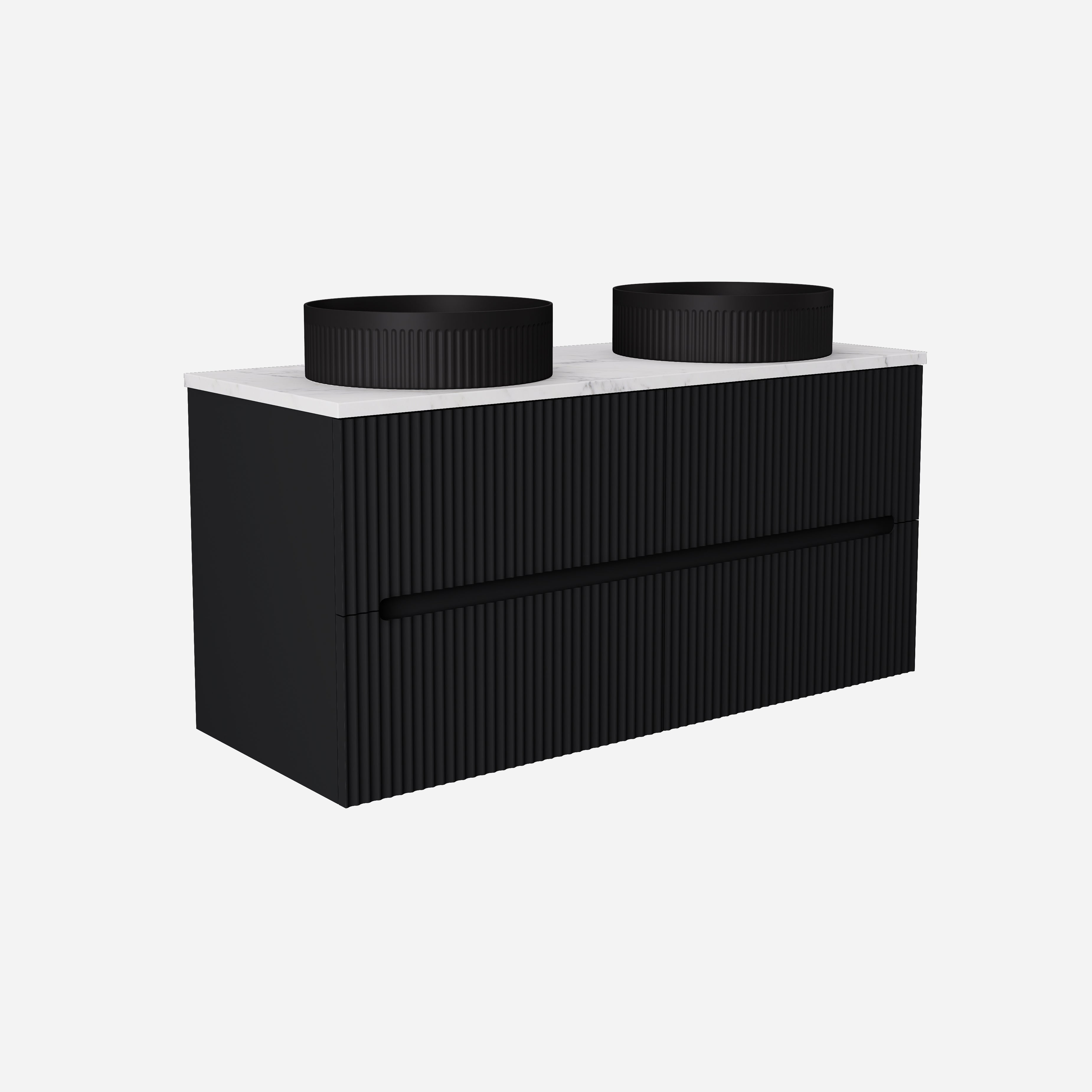 Cabarita Morden Wall Hung PVC Cabinet Matte Black