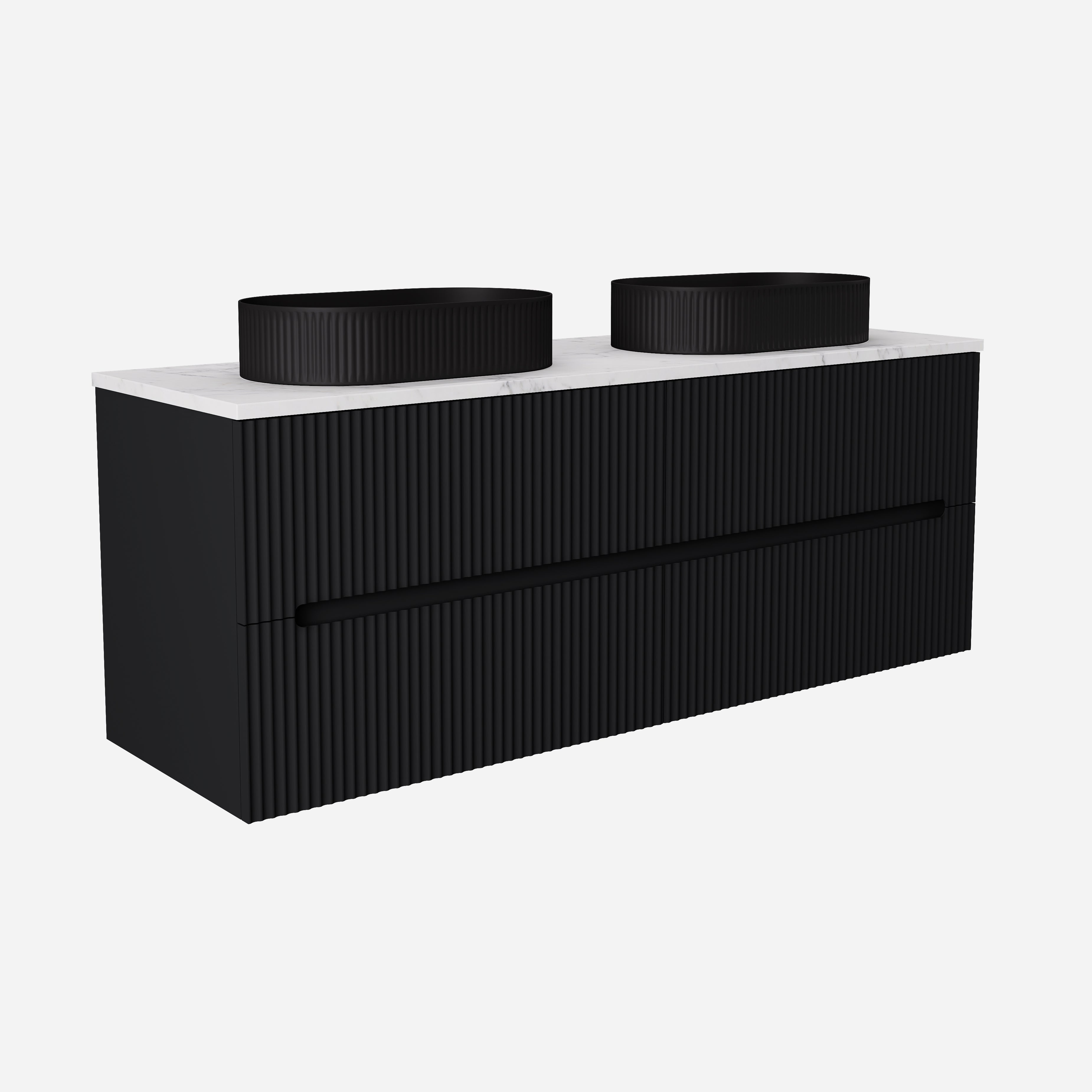 Cabarita Morden Wall Hung PVC Cabinet Matte Black