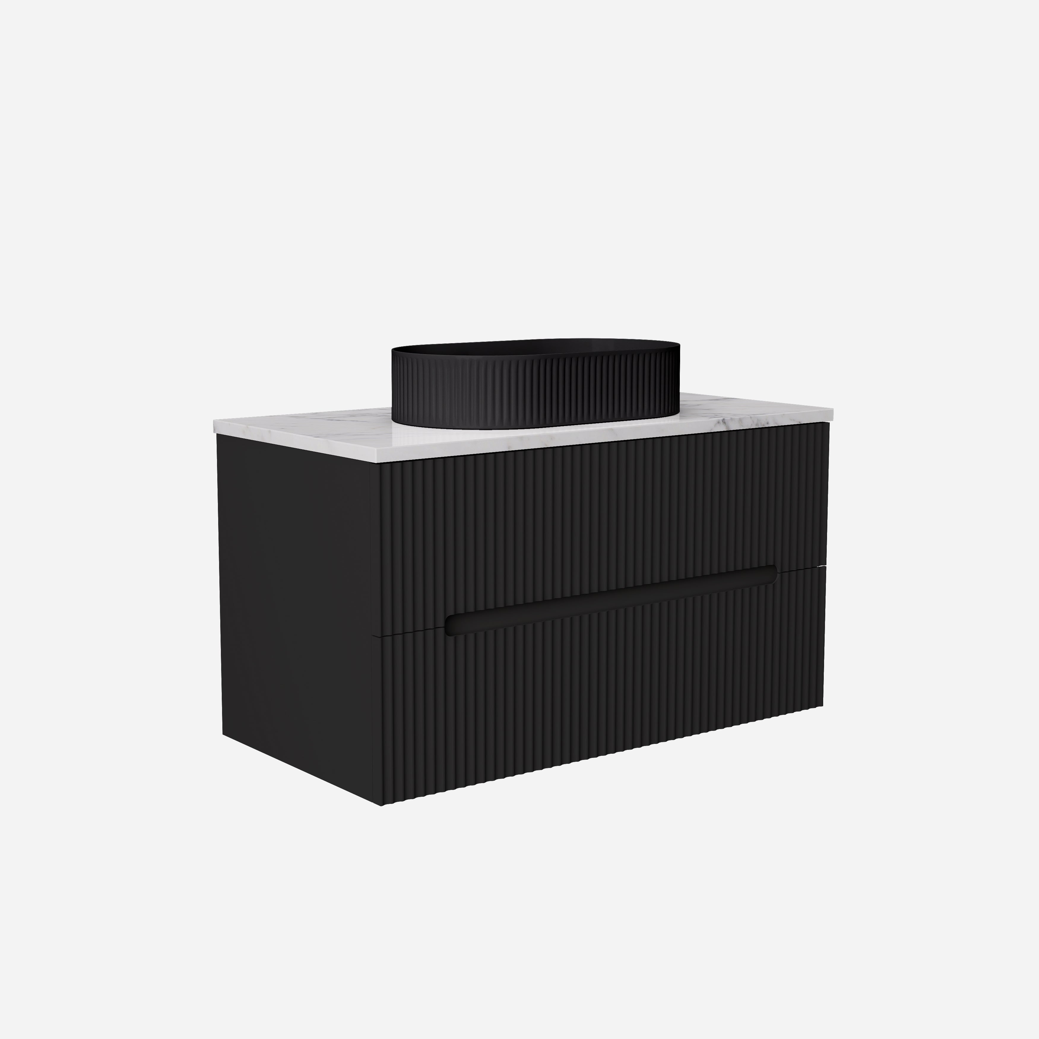 Cabarita Morden Wall Hung PVC Cabinet Matte Black
