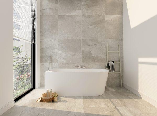 Nova 1400mm Left-Hand Corner Gloss White Bathtub - Living and Bathroom