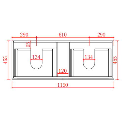 Stella PVC Wall Hung Bathroom Vanity Oak
