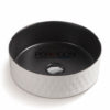 Matte black interior with a matte white exterior Type: Above-counter basin Size: 360 x 360 x 120 mm