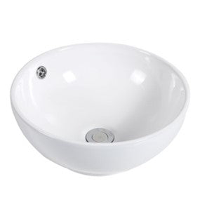 Gloss White Fine Ceramic Above Counter Basin 380 x 380 x 150 mm