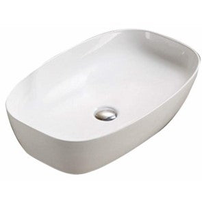 Gloss White Ceramic Above-counter basin  600 x 380 x 135 mm