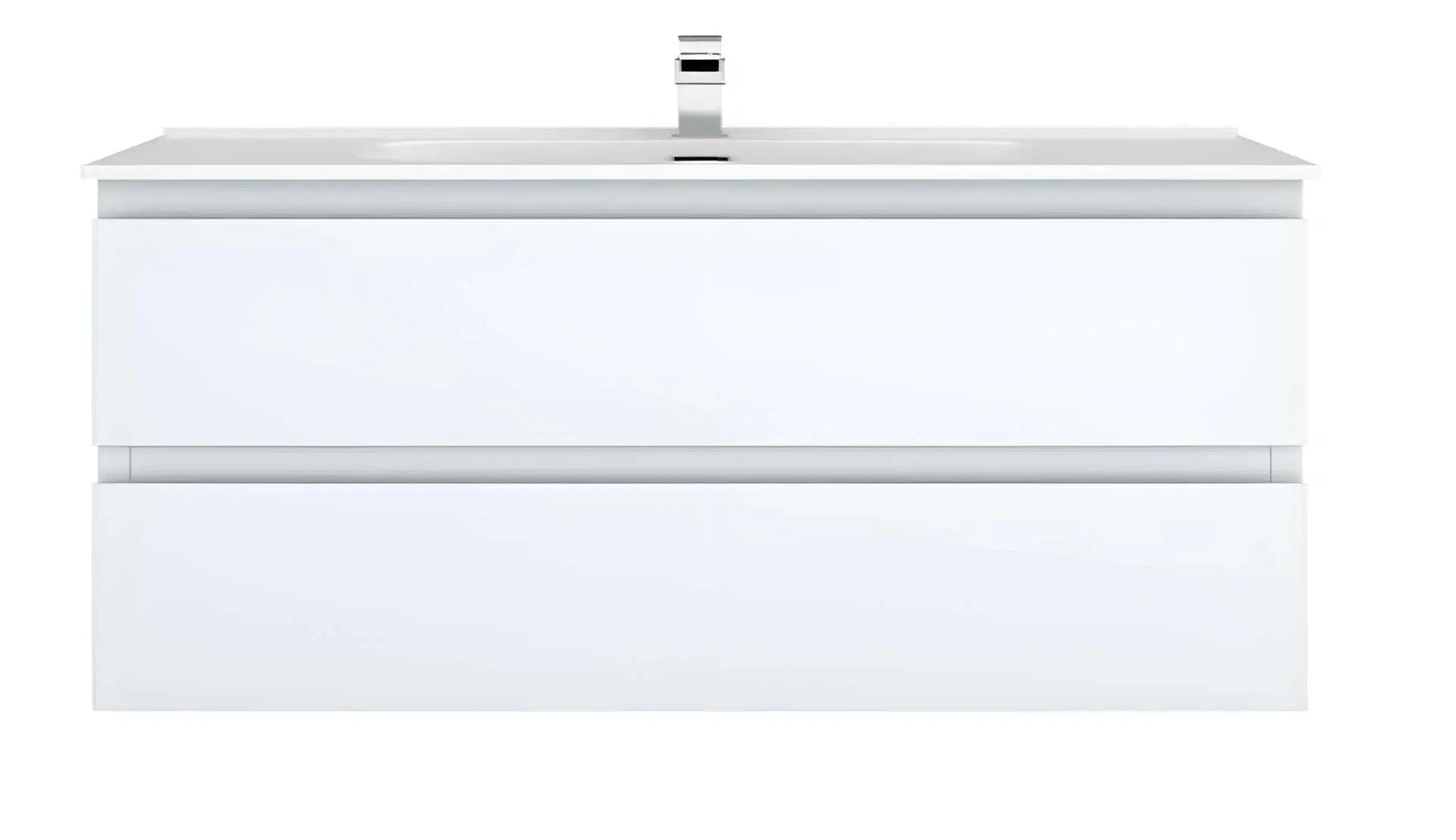 Revive PVC Waterproof  Wall Hung Bathroom Vanity  Matte White