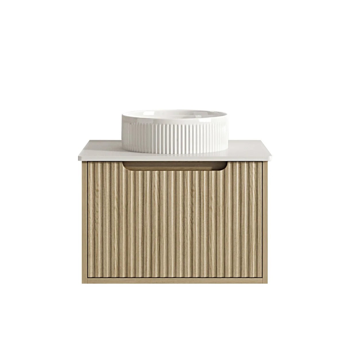 Rhea Fluted Wallhung Vanity Natural Oak