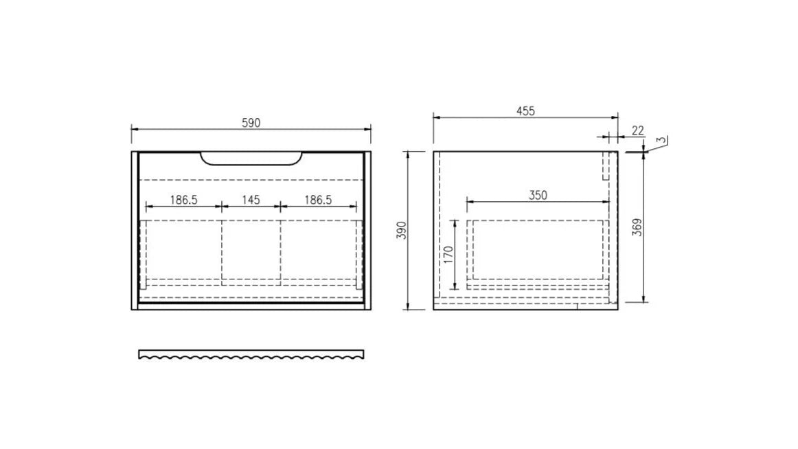 Rhea Fluted Wallhung Vanity Natural Oak