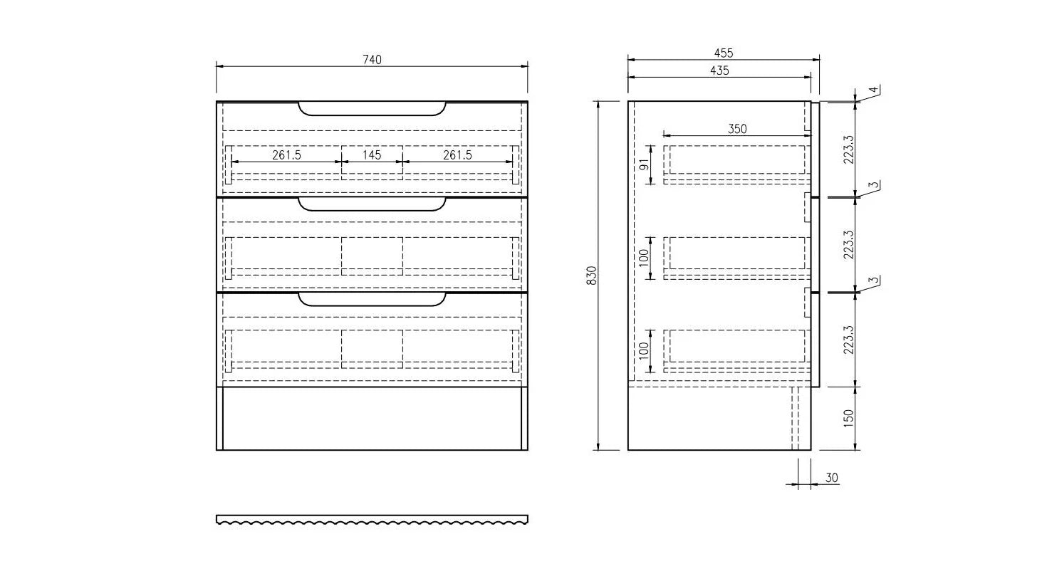 Rhea Fluted Freestanding Vanity Natural Oak