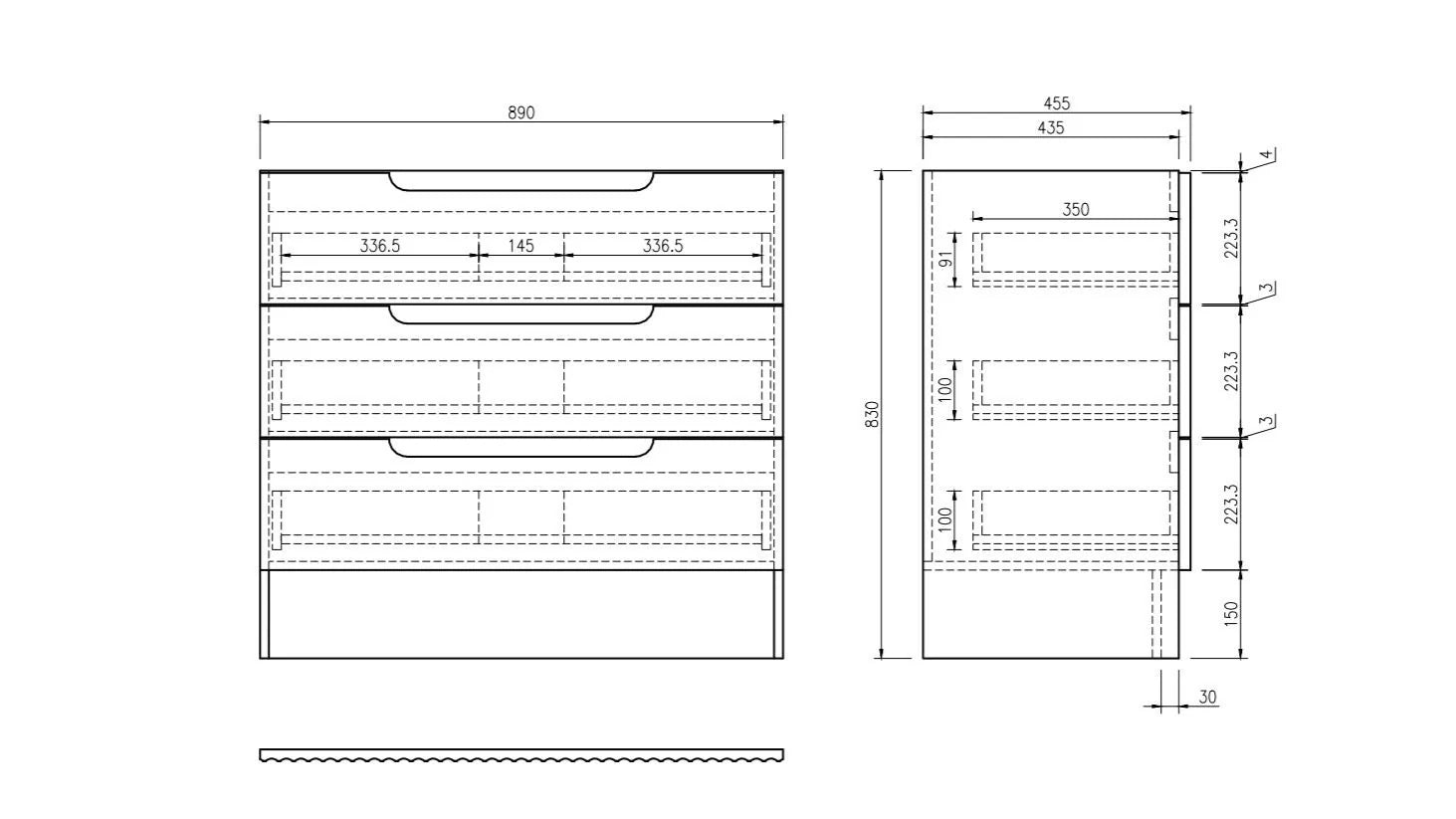 Rhea Fluted Freestanding Vanity Natural Oak