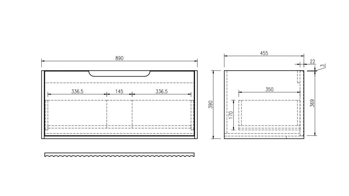 Rhea Fluted Wallhung Vanity Natural Oak