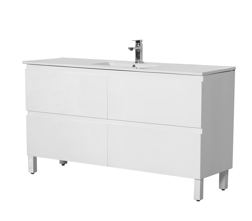Riva PVC Freestanding Bathroom Vanity White
