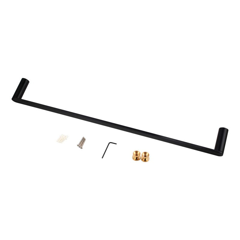 RUSHY - 800mm Black Single Towel Rail