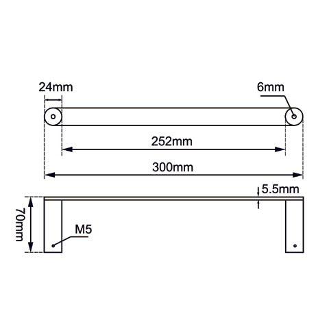 RUSHY - Black Hand Towel