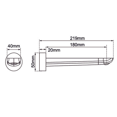 RUSHY - Brushed Nickel Spout Chrome